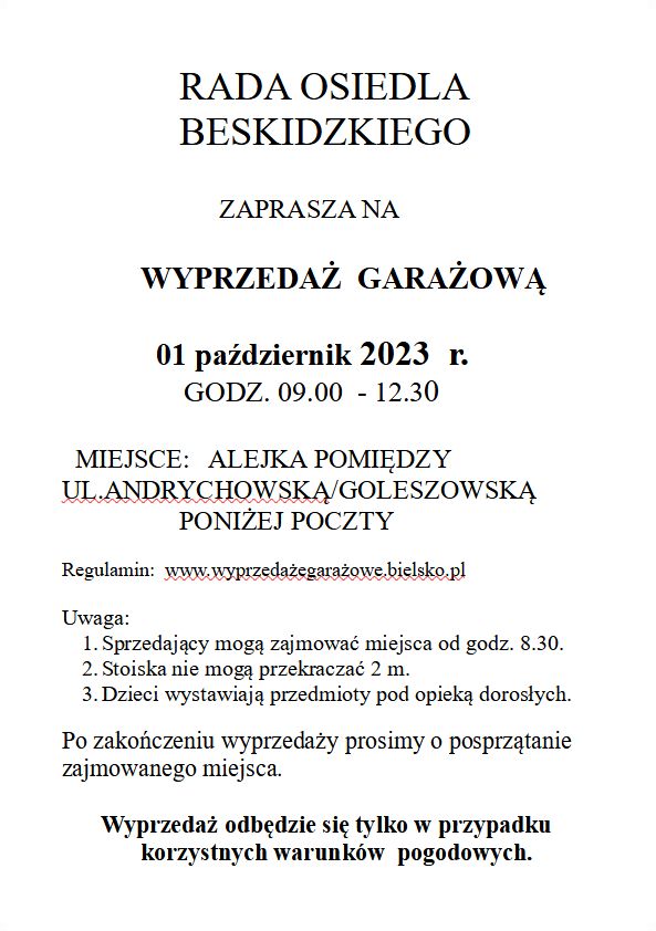 Wyprzedaż - Os. Beskidzkie